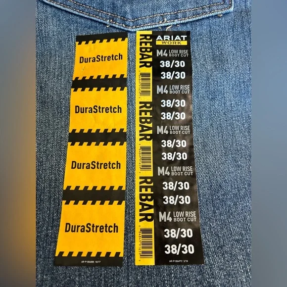 NWT Ariat Rebar M4 Relaxed DuraStretch Basic Boot Cut Men’s Jeans 38x30